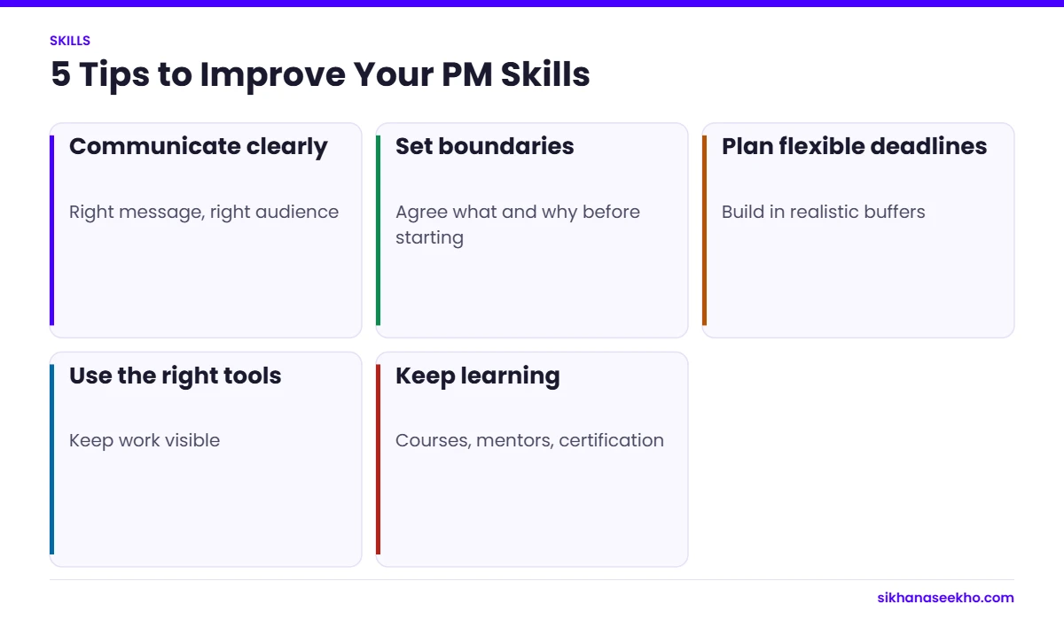 Five tips to improve project management skills